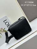 Loewe New Classic Logo Cowhide Jacquard Shoulder Strap Shoulder Bag Crossbody Bag Size: 24.5 x 18 x 10.5 CM