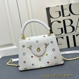Louis Vuitton Fashion Logo Printed Chain Flip Handbag Crossbody Bag