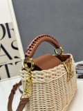 Louis Vuitton Fashion Mini Rattan Flip Bag Crossbody Bag Size: 21 x 14 x 8 CM