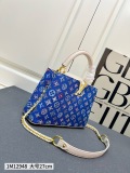 Louis Vuitton Fashion Logo Printed Mini Flip Denim Handbag Crossbody Bag Size: 27 x 18 x 9 CM