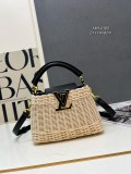 Louis Vuitton Fashion Mini Rattan Flip Bag Crossbody Bag Size: 21 x 14 x 8 CM