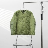 The North Face Fashion Classic Embroidery Plaid Crew Neck Cotton Jacket