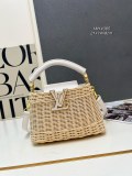 Louis Vuitton Fashion Mini Rattan Flip Bag Crossbody Bag Size: 21 x 14 x 8 CM