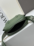 Loewe New Classic Logo Cowhide Jacquard Shoulder Strap Shoulder Bag Crossbody Bag Size: 24.5 x 18 x 10.5 CM