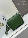 Loewe New Classic Logo Cowhide Jacquard Shoulder Strap Shoulder Bag Crossbody Bag Size: 24.5 x 18 x 10.5 CM
