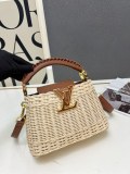 Louis Vuitton Fashion Mini Rattan Flip Bag Crossbody Bag Size: 21 x 14 x 8 CM
