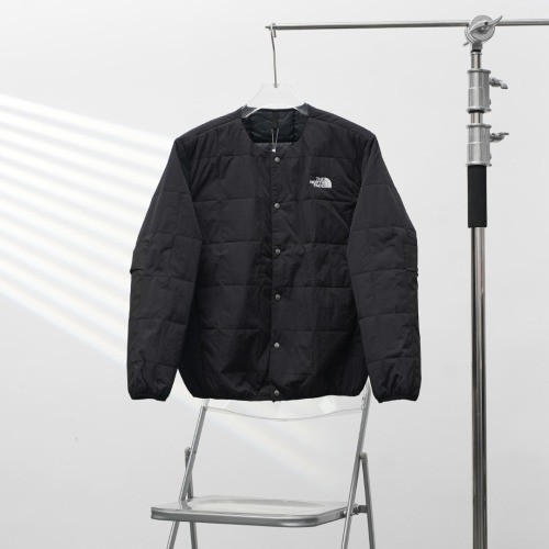 The North Face Fashion Classic Embroidery Plaid Crew Neck Cotton Jacket