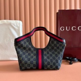 Gucci Classic GG Denim Tote Bag Handbag Size: 25 x 20 x 15 CM