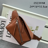 Loewe New Fashion Logo Printed Cowhide Waist Bag Crossbody Bag Size: 24 x 16 x 10.5 CM