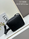 Loewe New Classic Logo Cowhide Jacquard Shoulder Strap Shoulder Bag Crossbody Bag Size: 24.5 x 18 x 10.5 CM