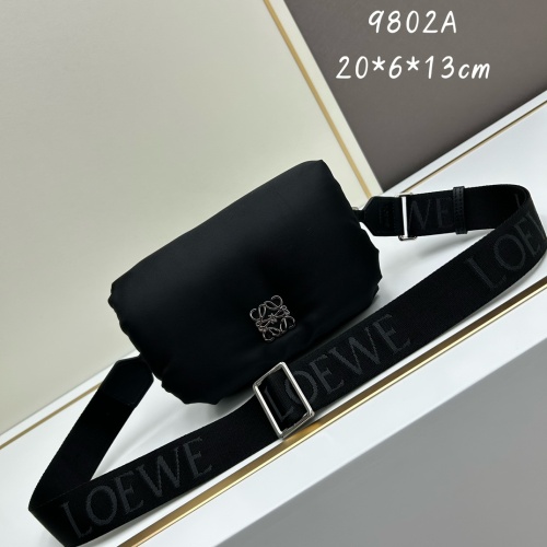 Loewe New Classic Logo Nylon Flip Shoulder Bag Size: 20 x 6 x 13 CM
