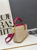 Louis Vuitton Fashion Mini Rattan Flip Bag Crossbody Bag Size: 21 x 14 x 8 CM