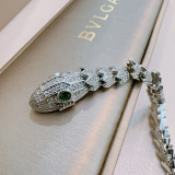 Bvlgari New Fashionable and Elegant Full Diamond Snakehead Bracelet