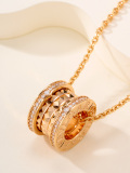 Bvlgari New Couple Fashion Diamond Set Shipping Bead Necklace