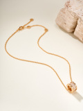 Bvlgari New Couple Fashion Full Diamond Transport Bead Necklace