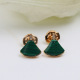 Bvlgari New Fashion Peacock Stone Fan Shaped Skirt Earstuds