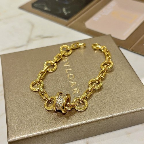 Bvlgari New Couple Fashion Diamond Set Transport Bead Bracelet