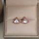 Bvlgari Fashion Gem Inlaid Diamond Fan Earrings