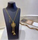 Bvlgari New Fashion Diamond Set Clover Tassel Necklace