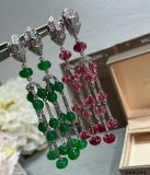 Bvlgari Fashion Personalized Diamond Studded Snakehead Tassel Earrings