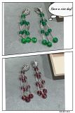 Bvlgari Fashion Personalized Diamond Studded Snakehead Tassel Earrings