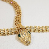 Bvlgari New Fashion Diamond Set Serpentine Collar