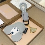 Bvlgari New Fashion Full Diamond Skirt Dog Bag Pendant Keychain
