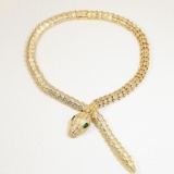 Bvlgari New Fashion Diamond Set Serpentine Collar