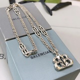 Balenciaga New Couple Retro BB Letter Pendant Necklace