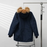 The North Face Expedition Solid Hooded With Fur Collar Down Jacket