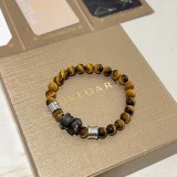 Bvlgari New Couple Fashion Natural Tiger Eye Stone Bracelet