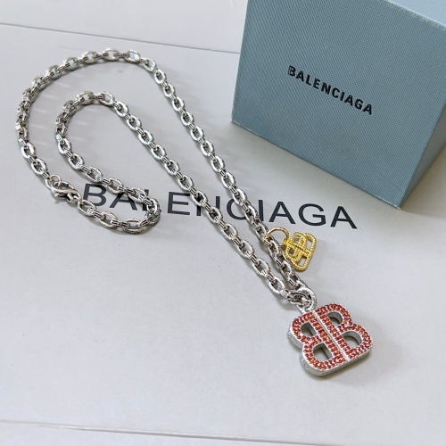 Balenciaga New Couple Retro Hot Diamond BB Letter Pendant Necklace