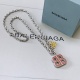 Balenciaga New Couple Retro Hot Diamond BB Letter Pendant Necklace
