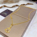 Bvlgari New Fashion Diamond Studded Fan Shaped Skirt Necklace