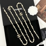 Chanel Fashion Elegant Double C Pearl Sweater Chain