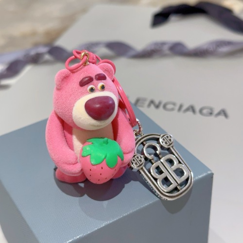 Balenciaga New Couple Fashion Versatile Strawberry Bear Bag Pendant Keychain