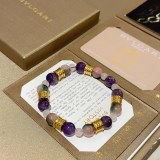 Bvlgari New Couple Fashion Versatile Natural Amethyst Bracelet