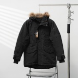 The North Face Expedition Solid Hooded With Fur Collar Down Jacket