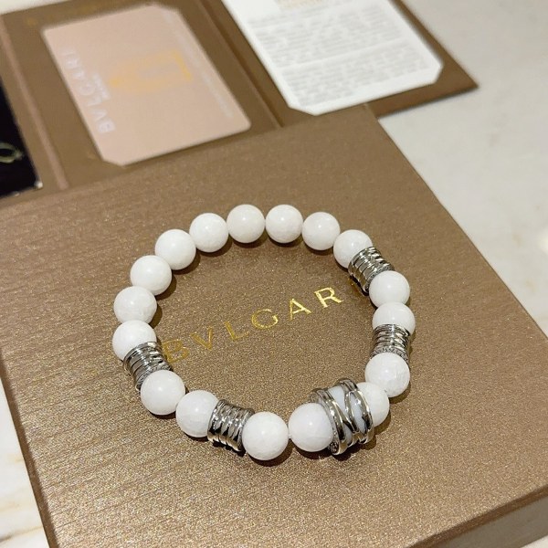 Bvlgari New Couple Fashion Multi Element Natural White Clam Bracelet