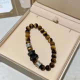 Bvlgari New Couple Fashion Natural Tiger Eye Stone Bracelet