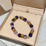 Bvlgari New Couple Fashion Versatile Natural Amethyst Bracelet