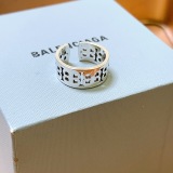Balenciaga New Couple Fashion Hollow BB Ring