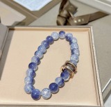 Bvlgari New Fashion Transfer Bead Natural Amethyst Explosion Bead Bracelet