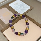 Bvlgari New Couple Fashion Versatile Natural Amethyst Bracelet