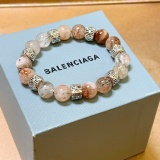 Balenciaga Couple Fashion Retro Punk Thai Silver Style Hair Crystal Bracelet