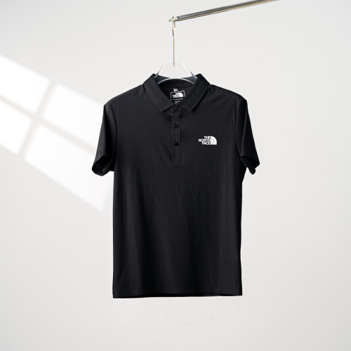 The North Face Fashion Embroidered Solid Ice Silk Polo Short Sleeved T-shirt