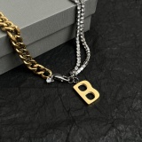 Balenciaga New Couple Versatile Personalized Asymmetric Necklace