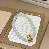 Bvlgari New Couple Fashion Diamond Set Natural Cat Eye Stone Bracelet