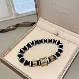 Bvlgari New Couple Fashion Transfer Bead Natural Agate Stone Bracelet