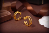 Balenciaga New Fashion Hollow Logo Earrings